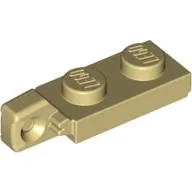 Hinge Plate 1 x 2 Locking with 1 Finger On End, with Groove / Tan