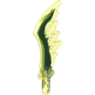 Weapon Sword Serrated with Marbled Dark Green Pattern / Trans-Neon Green