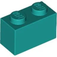 Brick 1 x 2 / Dark Turquoise