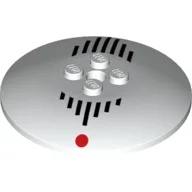 Dish 6 x 6 Inverted (Radar) with Black Lines, Red Dots Print