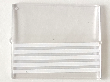 Lego Glass for Window 1 x 4 x 3 with 5 White Stripes Pattern (Sticker) - Sets 1966 / 6373 / 6377 / 6385 / 6391