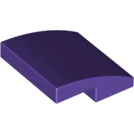 Brick Curved 2 x 2 x 2/3 / Dark Purple