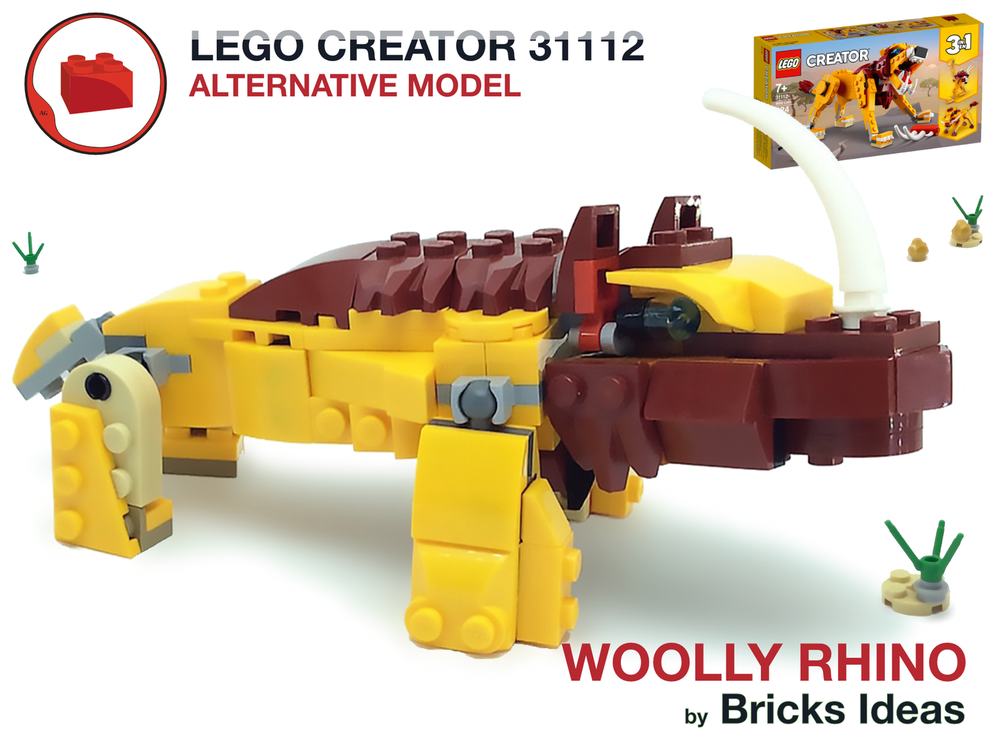 Lego Woolly Rhino - Lego Creator 31112 set