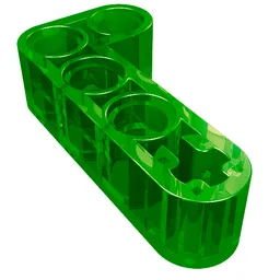 Technic Beam 2 x 4 L-Shape Thick / Trans-Green