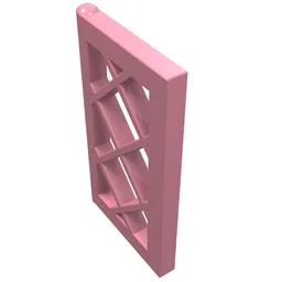 Window 1 x 2 x 3 Pane Latticed / Pink
