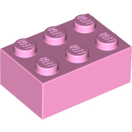 Lego Brick 2 x 3 / Bright Pink
