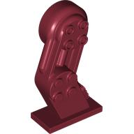 Lego Mech Leg, Left, with Black Pin / Dark Red