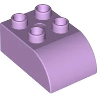 Duplo Brick 2 x 3 with Curved Top / Lavender