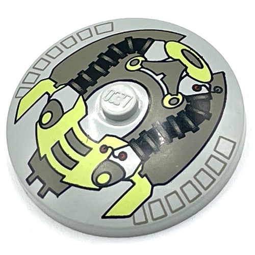 Lego Dish 4 x 4 Inverted [Radar] with Life On Mars Machinery Print / Light Gray