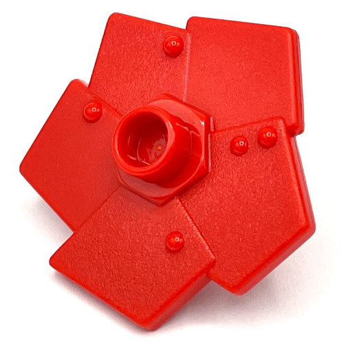 Lego Duplo Plant Flower Metal Design with 5 Petals (Little Robots) / Red