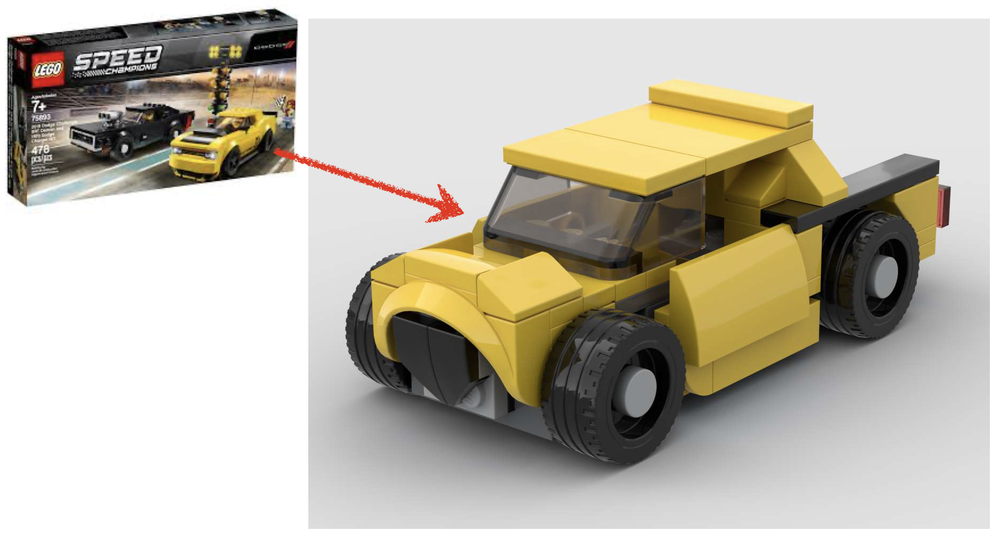 Lego 75893 - Alternative C Model - Hotrod Taxi