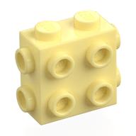 Lego Brick Special 1 x 2 x 1 2/3 with 8 Studs on 3 Sides / Bright Light Yellow