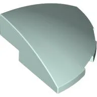 Brick Round Corner, Curved 3 x 3 x 1 Quarter Circle / Light Aqua