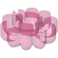 Clikits Icon, Flower 2 x 2 Large, 10 Petals with Hole / Trans-Pink