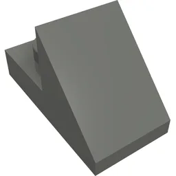 Brick Sloped 45° 2 x 1 with 2/3 Cutout [New Version] / Dark Bluish Gray