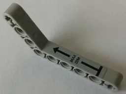 Technic, Liftarm, Modified Bent Thick 1 x 9 (6 - 4) with 'MAX 20M' in Arrow Up Pattern (Sticker) - Set 8289