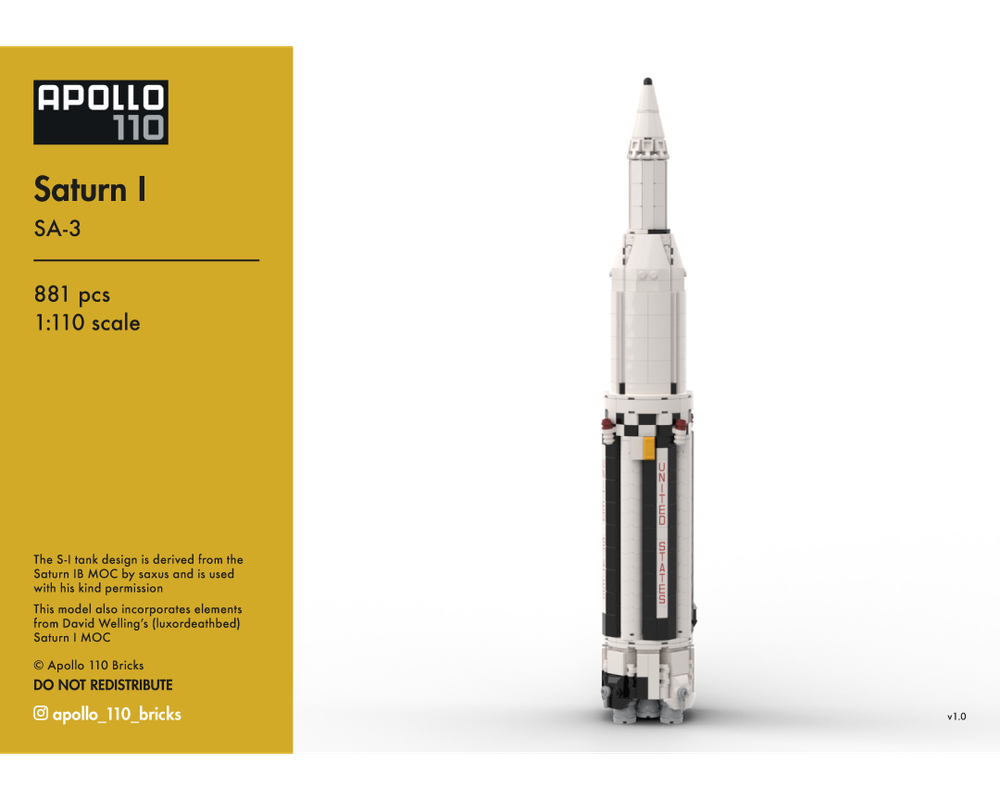 Lego Saturn I – SA-3 [1:110 scale]