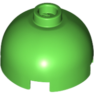 Lego Brick Round 2 x 2 Dome Top, Hollow Stud / Bright Green