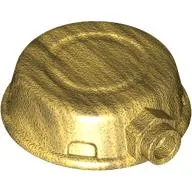 Helmet, Disk Shape with Stud on Front / Pearl Gold