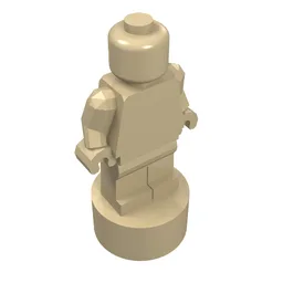 Minifig Trophy Statuette / Tan