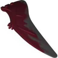 Lego Animal Body Part, Dinosaur, Pteranodon Wing, Left with Marbled Dark Bluish Gray Edge Pattern / Dark Red