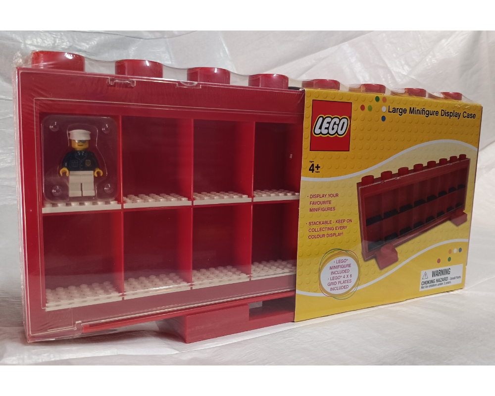 Lego Minifigure Display Case Large Red
