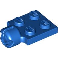 Lego Plate Special 2 x 2 with Towball Socket, Short, 4 Slots / Blue
