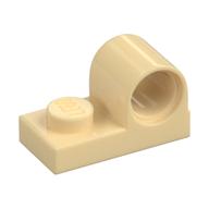 Lego Plate Special 1 x 2 with Pin Hole on Top / Tan