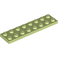 Lego Plate 2 x 8 / Yellowish Green