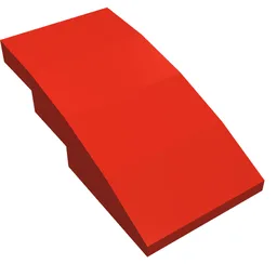 Brick Curved 4 x 2 No Studs / Red