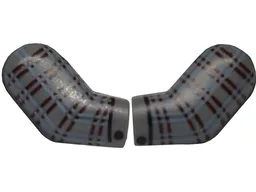 Arm, (Matching Left and Right) Pair with Flannel Pattern / Dark Bluish Gray