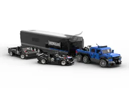 VelociRaptor 6x6 with 2 car Trailer