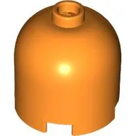 Brick Round 2 x 2 x 1 2/3 Dome Top, Blocked Open Stud / Orange