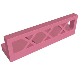 Fence Lattice 1 x 4 x 1 / Medium Dark Pink