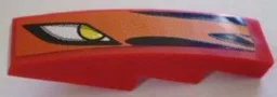Slope, Curved 4 x 1 with Headlight and Flames Pattern, Model Left (Sticker) - Set 8898