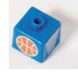 Pen Bead, Square with Basketball and Hoop Print / Blue