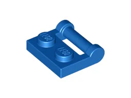 Plate Special 1 x 2 [Side Handle Closed Ends] / Blue