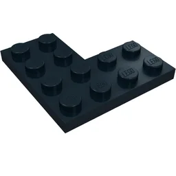 Plate 4 x 4 Corner / Black