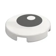 Tile Round 2 x 2 with Offset Black Eye Print