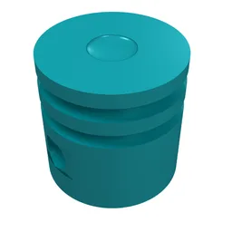 Technic Engine Piston Round / Dark Turquoise