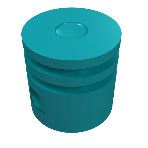 Lego Technic Engine Piston Round / Dark Turquoise