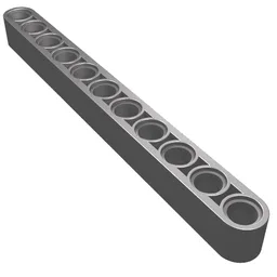 Technic Beam 1 x 11 Thick / Flat Silver