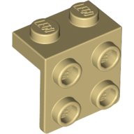 Lego Bracket 1 x 2 - 2 x 2 / Tan
