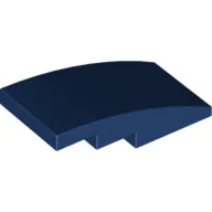 Brick Curved 4 x 2 No Studs / Dark Blue