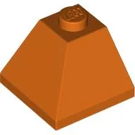 Brick Sloped 45° 2 x 2 Double Convex / Reddish Orange