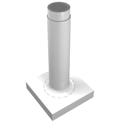 Lego Duplo Sign Post Tall / White