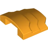 Brick Curved 4 x 3 with 3 Layers, 1 x 3 Cutout on Underside / Bright Light Orange