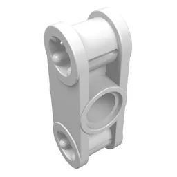Technic Axle and Pin Connector Perpendicular 3L with Centre Pin Hole / White