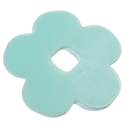Lego Clikits Icon Accent, Flower 4 1/4 x 4 1/4, 5 Petals / Trans-Very Lt Blue