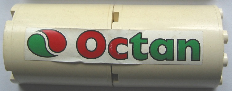 Lego Stickered Assembly 4 x 2 x 8 with Octan Logo Pattern Model Left Side (Sticker) - Set 6562
